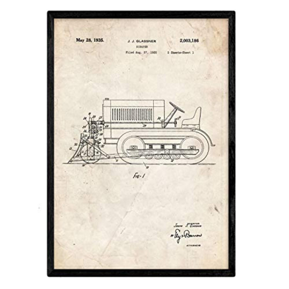 POSTER Raspel Lkw Patent A3 Rahmenlos - Klar, Papier (29.7/5/42cm) - Nacnic