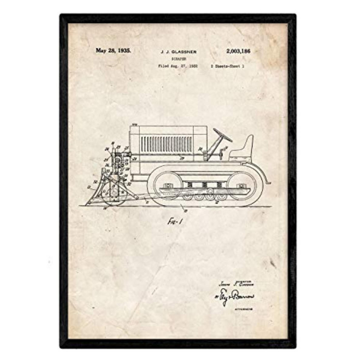 POSTER Raspel Lkw Patent A3 Rahmenlos - Klar, Papier (29.7/5/42cm) - Nacnic