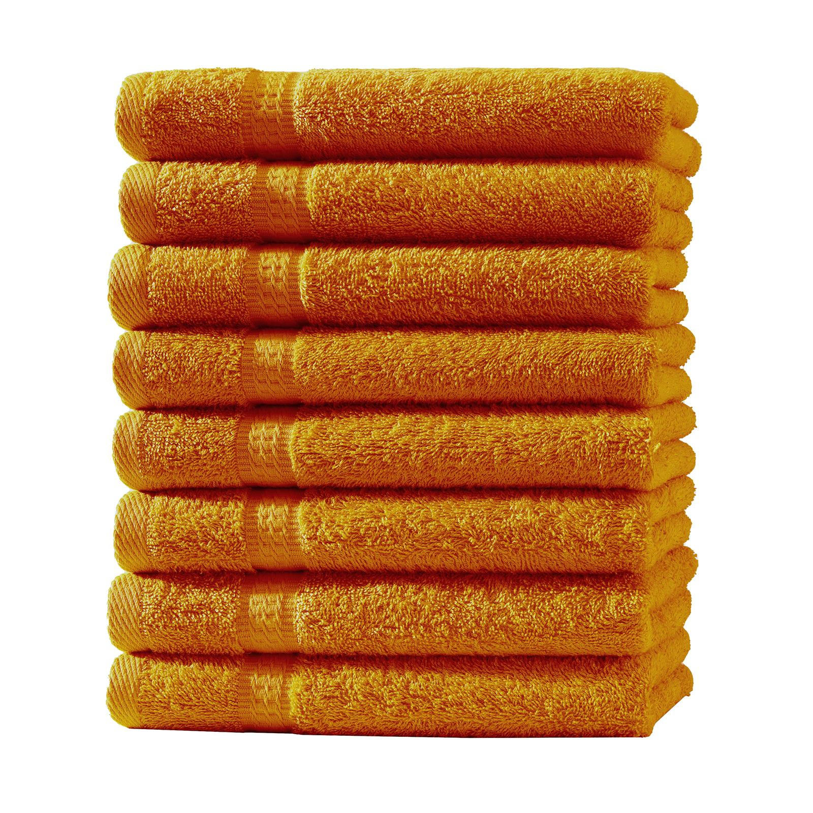 GÄSTEHANDTUCH 30x50 cm Frottier Gästetuch im 8er Set aus 100% Baumwolle, Orange 500g/m2 - Orange, Textil (35/50cm) - Carpe Sonno
