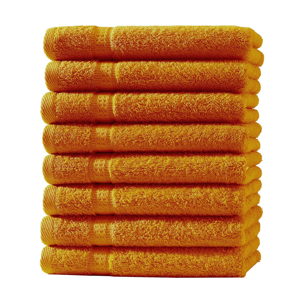 GÄSTEHANDTUCH 30x50 cm Frottier Gästetuch im 8er Set aus 100% Baumwolle, Orange 500g/m2 - Orange, Textil (35/50cm) - Carpe Sonno