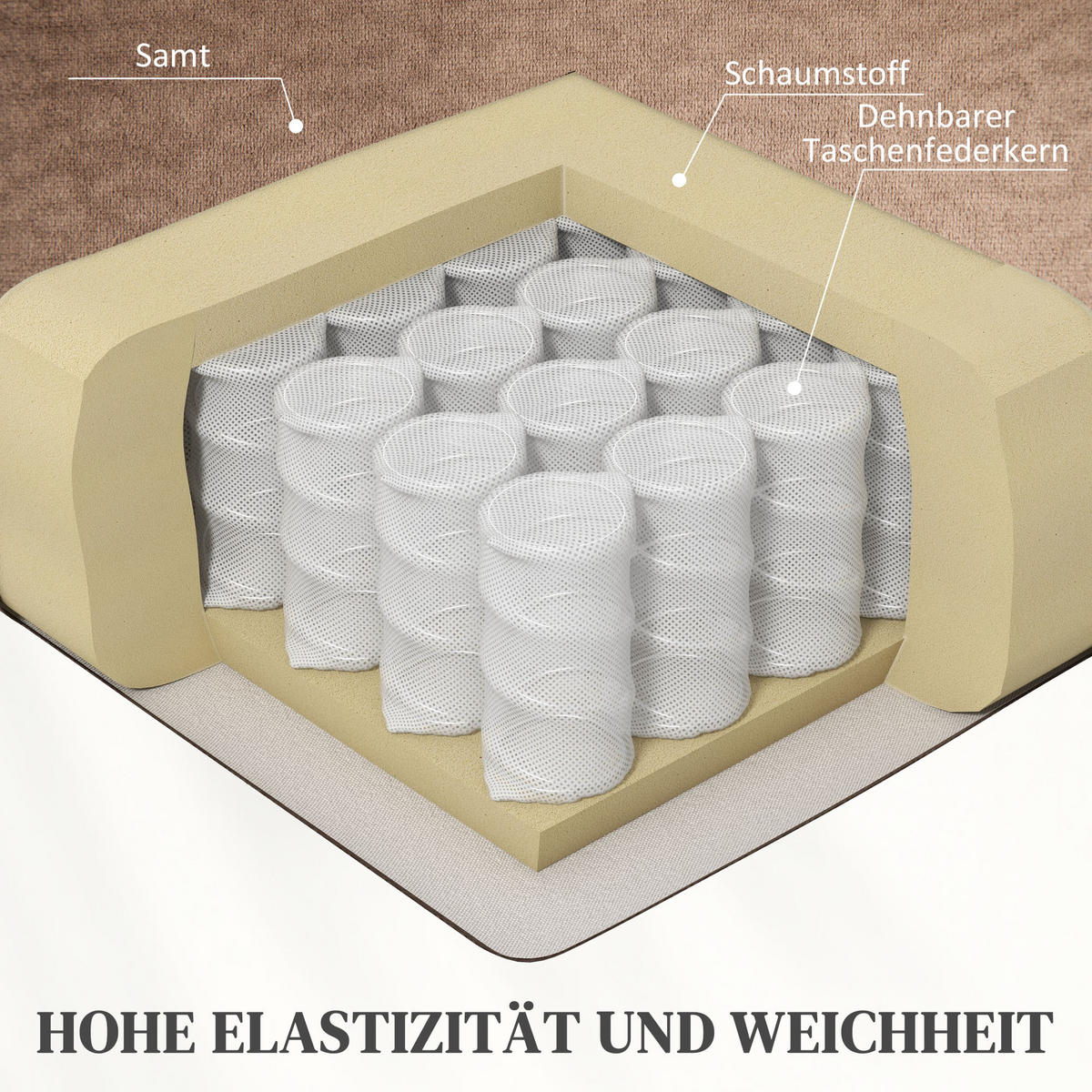 FERNSEHSESSEL mit Aufstehhilfe Elektrisch Relaxsessel mit Liege-/Massagefunktion - Schwarz/Braun, Textil/Metall (93/110/90cm) - HOMCOM