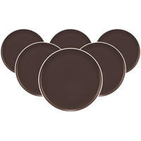 SPEISETELLER Sento Home Pure Colors Chocolate Brown ø 27,6 cm 6er Set - Dunkelbraun, Keramik (27.6cm) - Seltmann Weiden