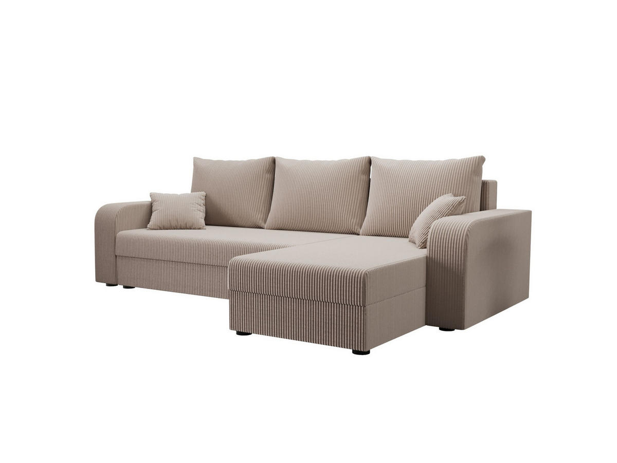 ECKSOFA HEWLET L BIS Zoom 1 Links mit Schlaffunktion - Beige, Textil (240/140cm) - Bedante