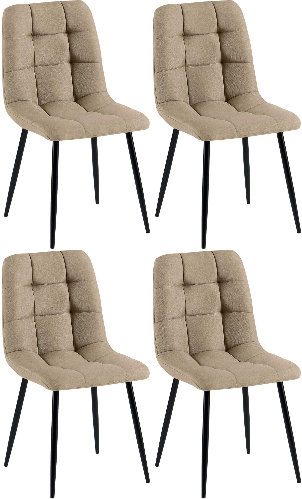 Deluke Esszimmerstuhl Taupe 45x84x55 cm