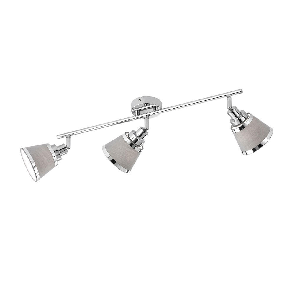 LED DECKENLEUCHTE Chrom Grau Textil - Grau, Metall (63/11.3/21.5cm) - Wofi