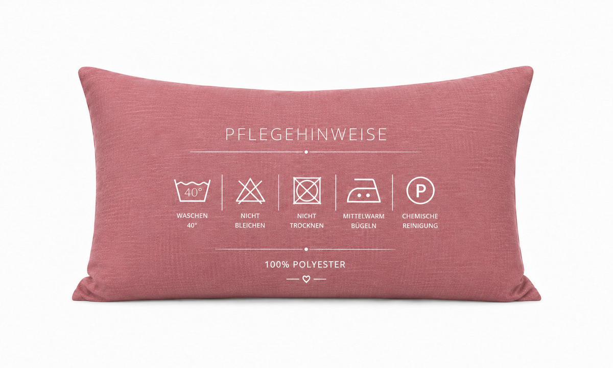 KISSENBEZUG Leinenoptik 30/50 cm Altrosa - Altrosa, Textil (30/50cm) - TiborTex