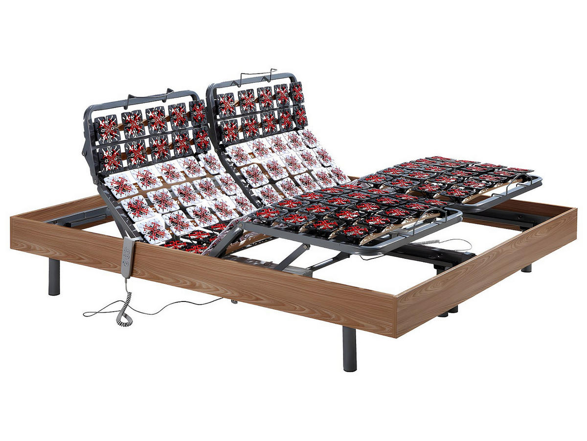 BETT mit elektrischem Lattenrost - 2 Personen - holz - naturfarben hell Jupiter - Naturfarben, Holz/Holzwerkstoff (70/190cm) - Vente-Unique