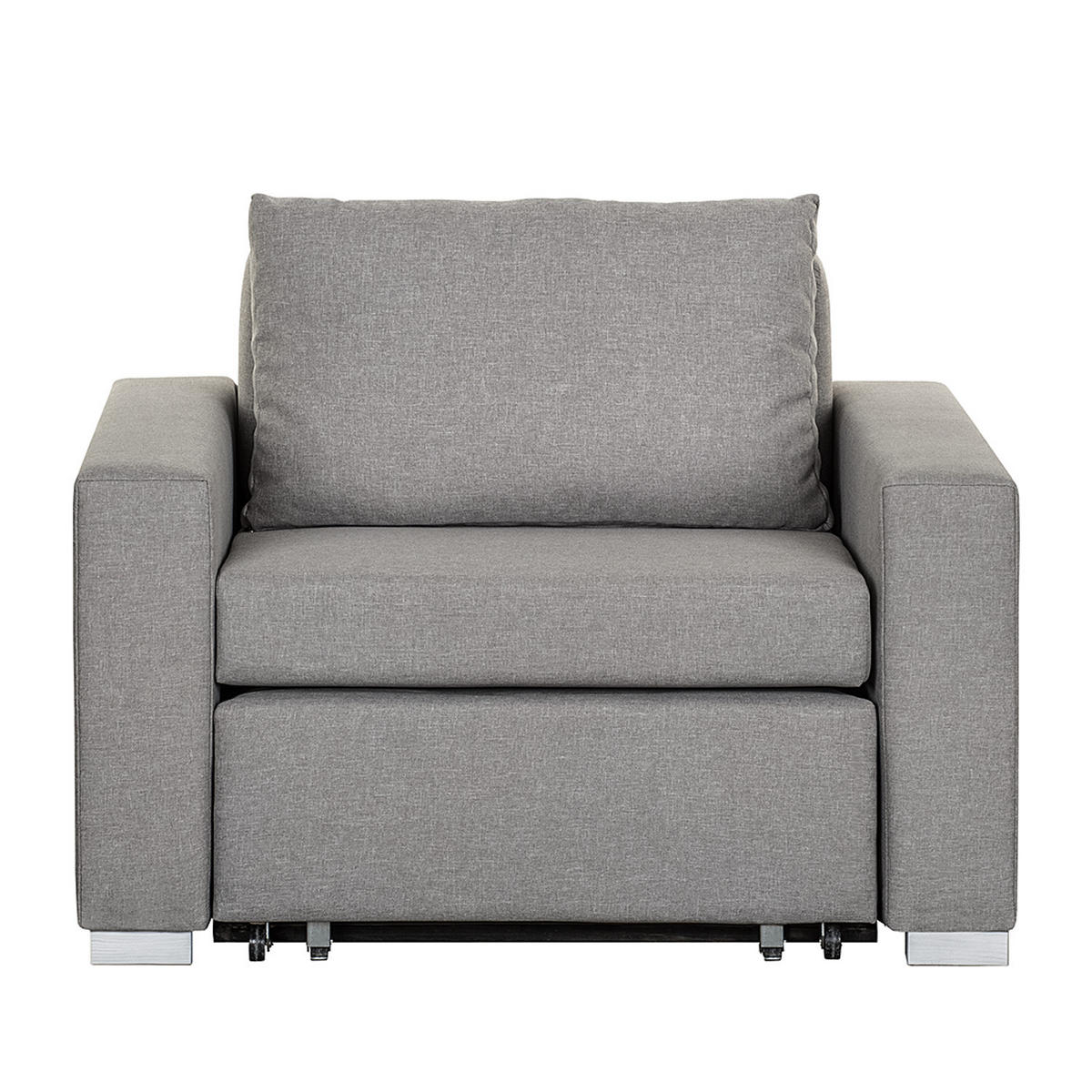 SCHLAFSESSEL - Silberfarben/Grau, Textil (110/90/90cm) - home24