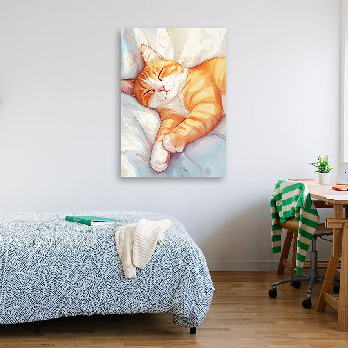 LEINWANDBILD Tiere 80x120cm - Orange, Textil (80/120cm) - Feeby