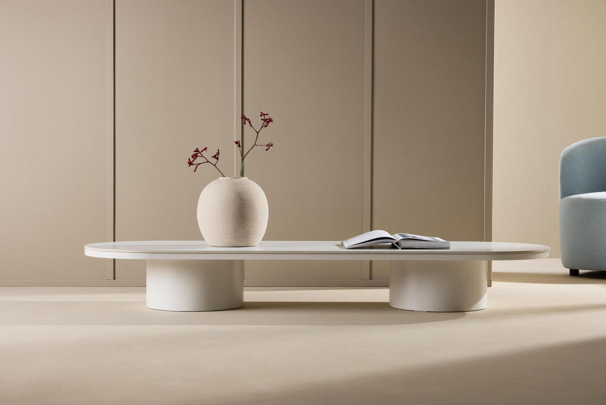 COUCHTISCH NARVIK Beige 60x190x25 cm - Beige, Holzwerkstoff (190/60/25cm) - FURNLUX