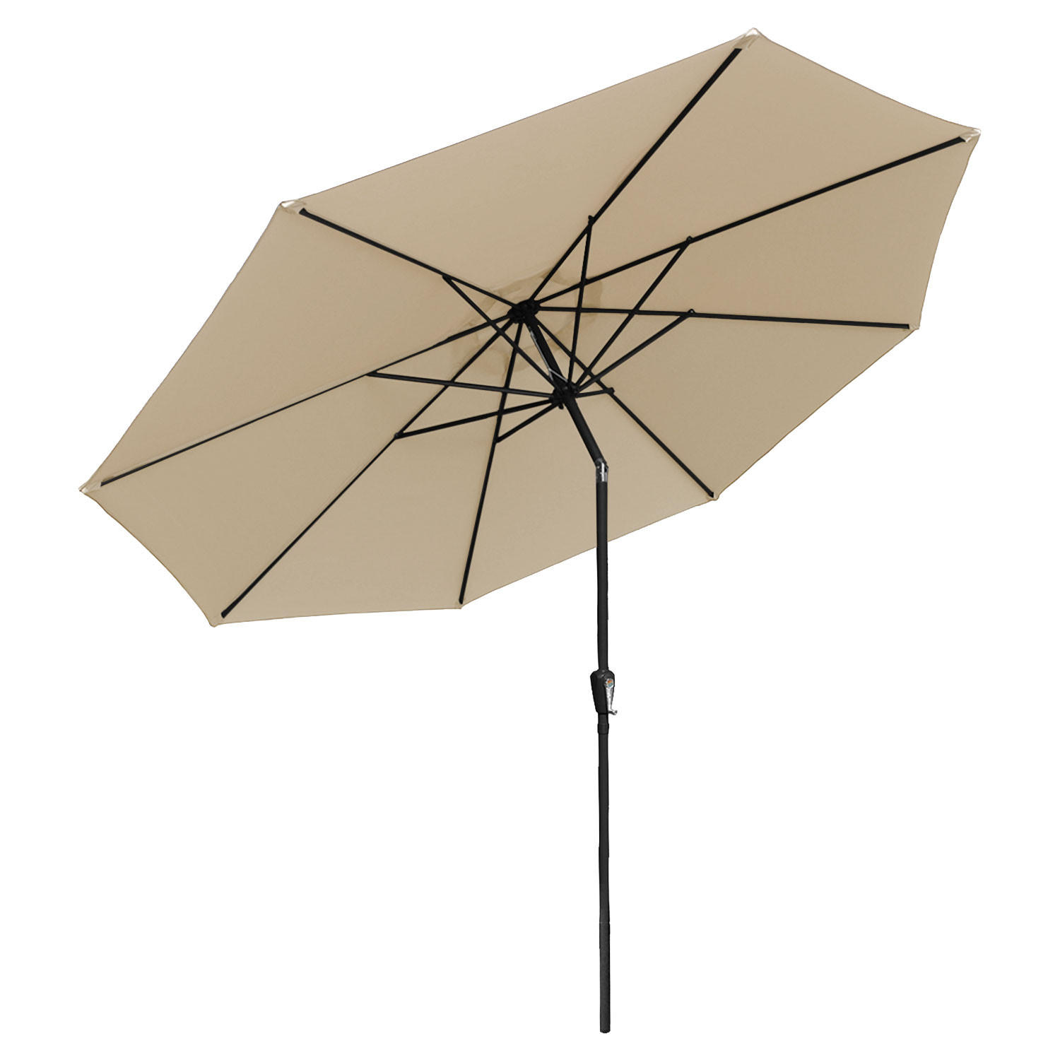 SONNENSCHIRM Hapuna Beige Ø 330 cm - Beige, Textil (330/330cm) - Happy Garden