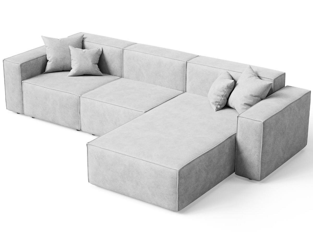 ECKSOFA Arizona Hellgrau Rechts - Hellgrau, Holz/Textil (265/180cm) - Graingold