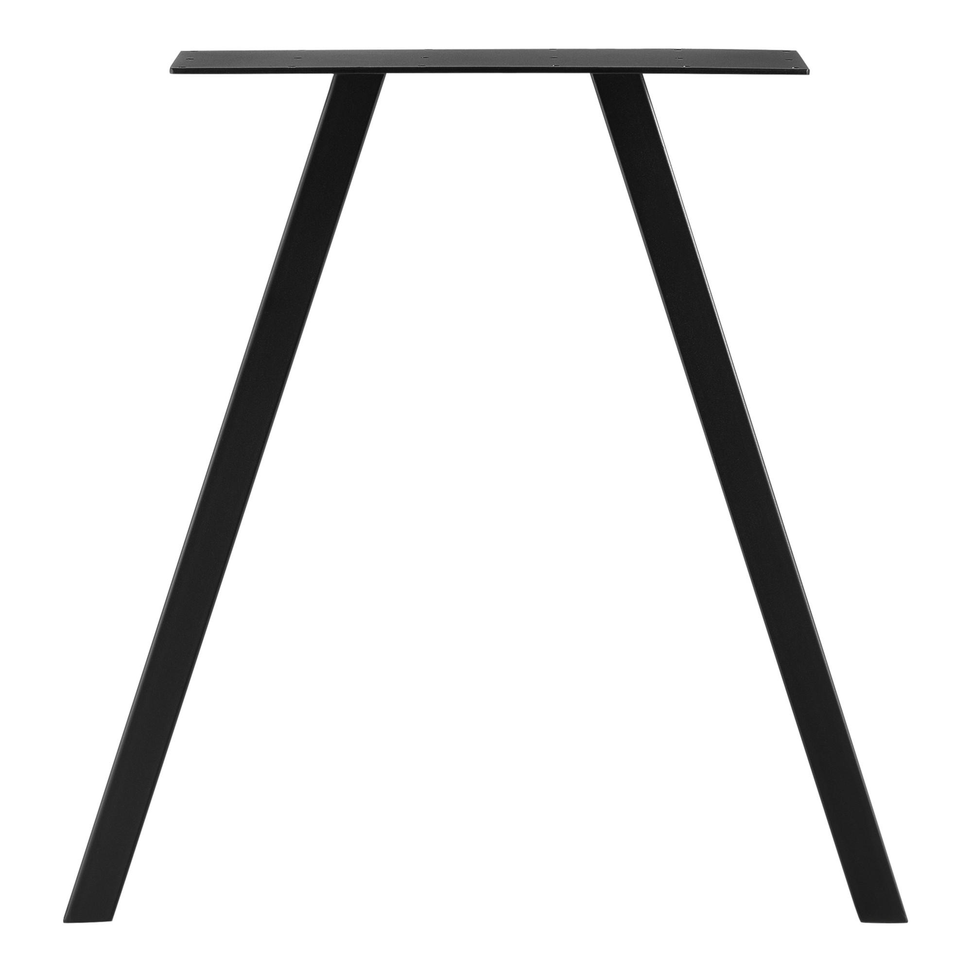 TISCHGESTELL-SET 2-TLG. Eschau - Schwarz, Metall (70/72/12cm) - [en.casa]