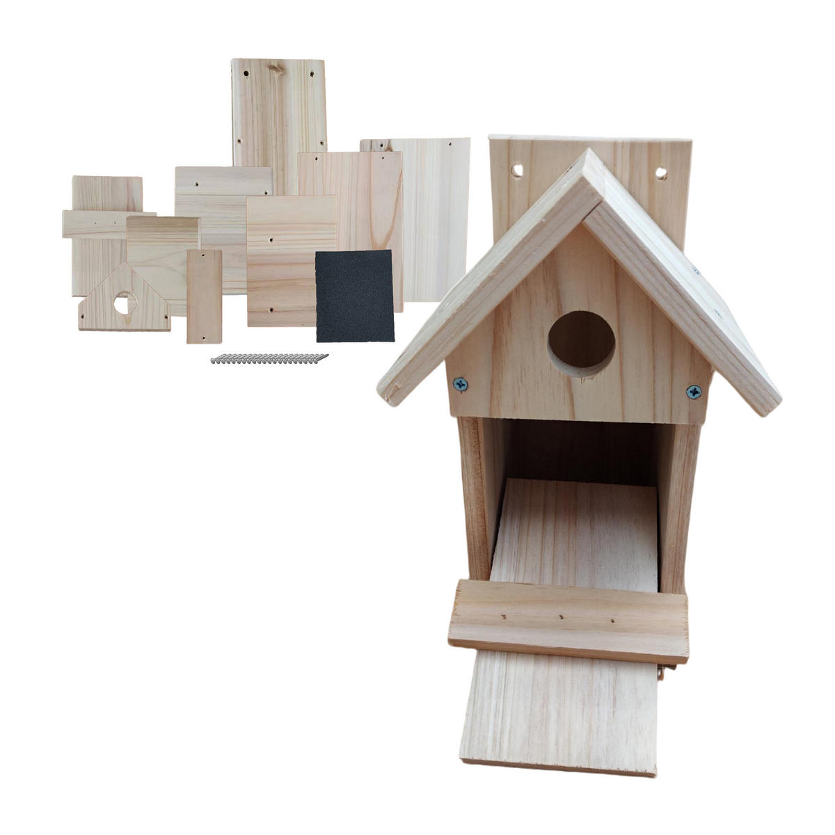 2XBÚDKY - svetlohnedá, kov/drevo (16/25/16cm) - Relaxdays