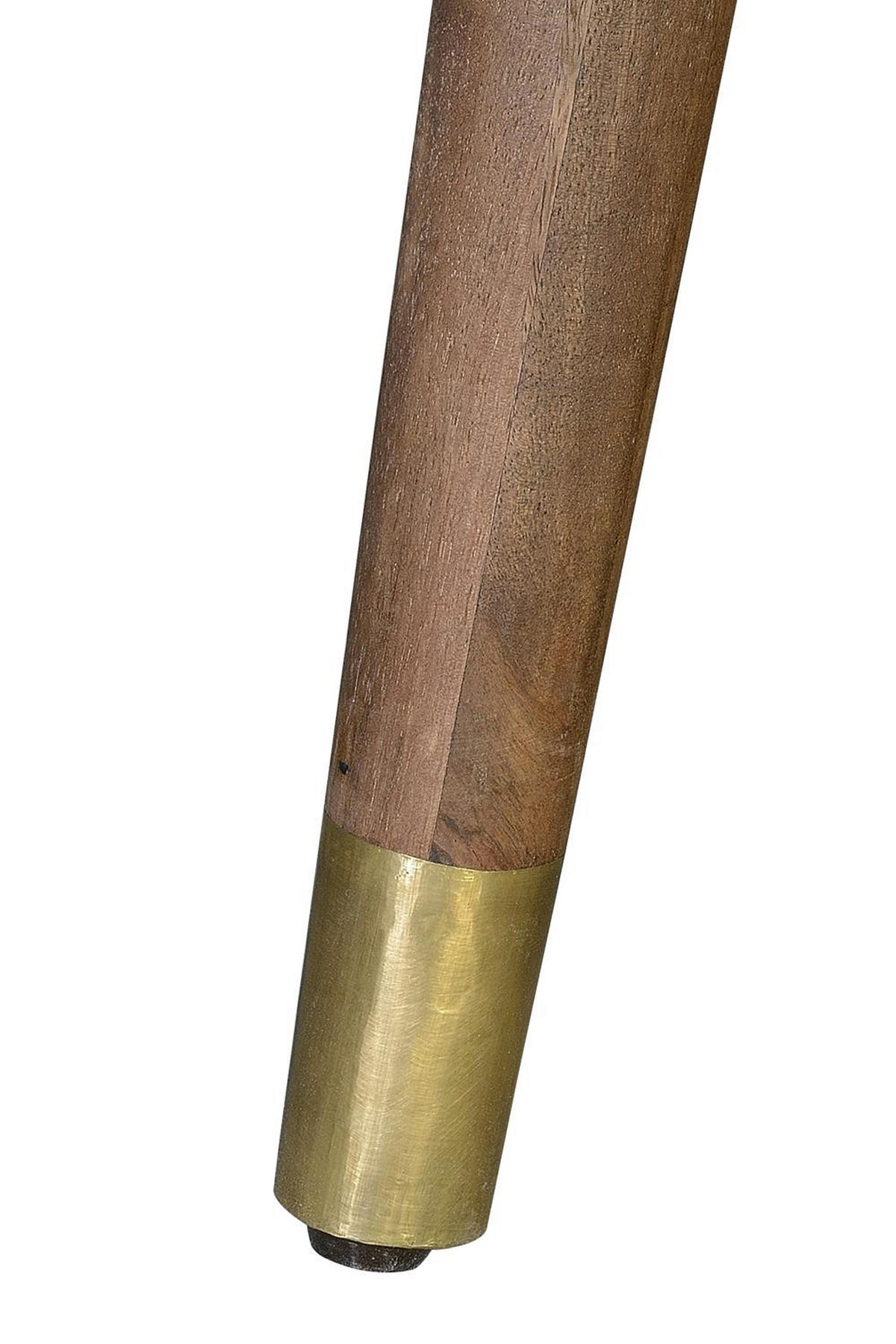 SCHREIBTISCH aus Mangoholz mit Bronzeelementen - Braun, Holz (130/50/76cm) - Giner y Colomer