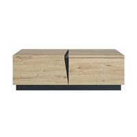 COUCHTISCH 1 Schublade Crack - Französische Herstellung - 114/61/36 cm - Eichefarben, Holzwerkstoff (114/61/36cm) - Calicosy