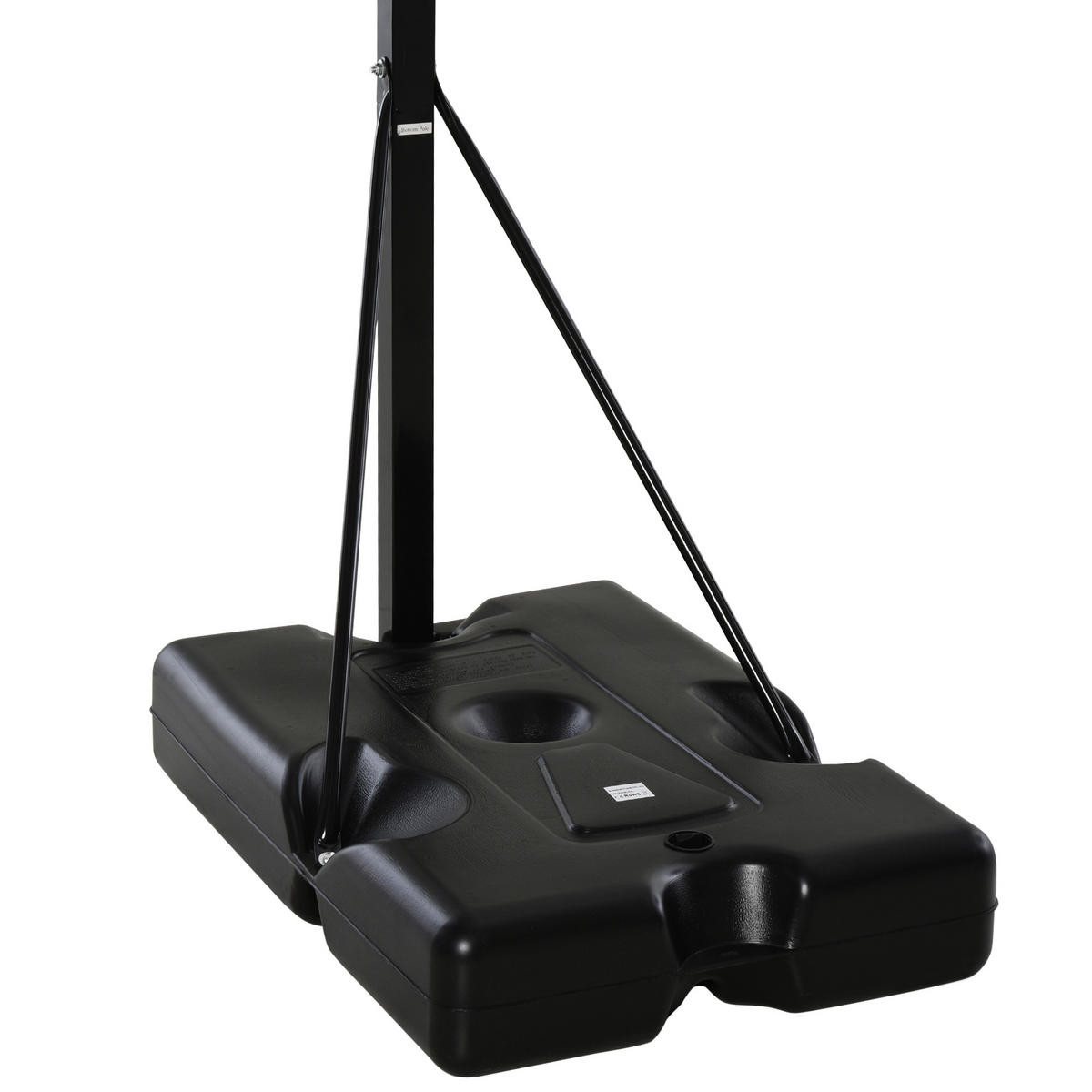 BASKETBALLSTÄNDER, Stahl, Schwarz, 90B x 165T x 302-352H cm - Schwarz, Metall (165/90cm) - HOMCOM