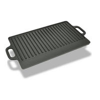 GRILLPLATTE Wendeplatte Gusseisen 50/23 Cm - Schwarz, Metall (1cm) - vidaXL