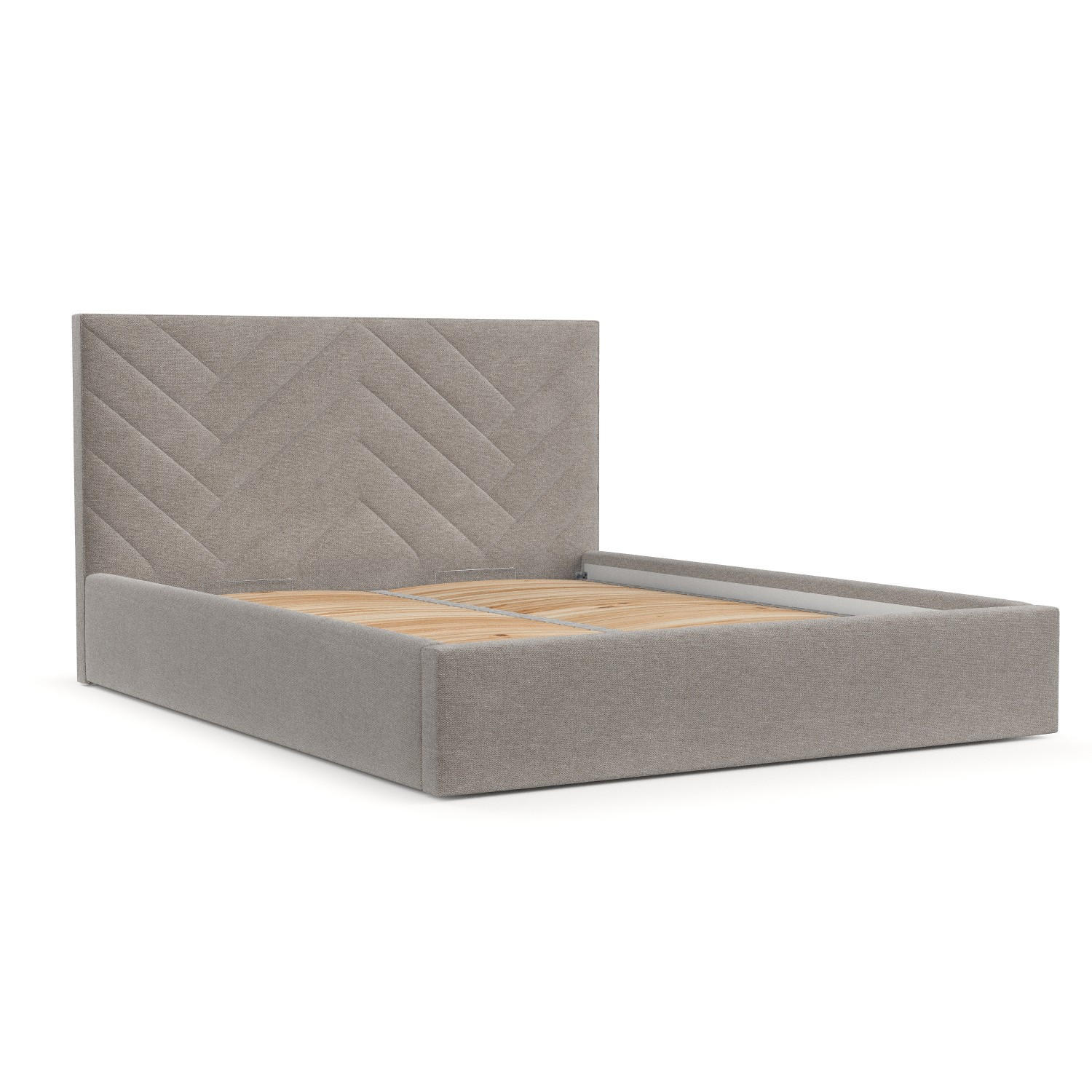 AltaBeds Polsterbett Graubraun 140x200 cm