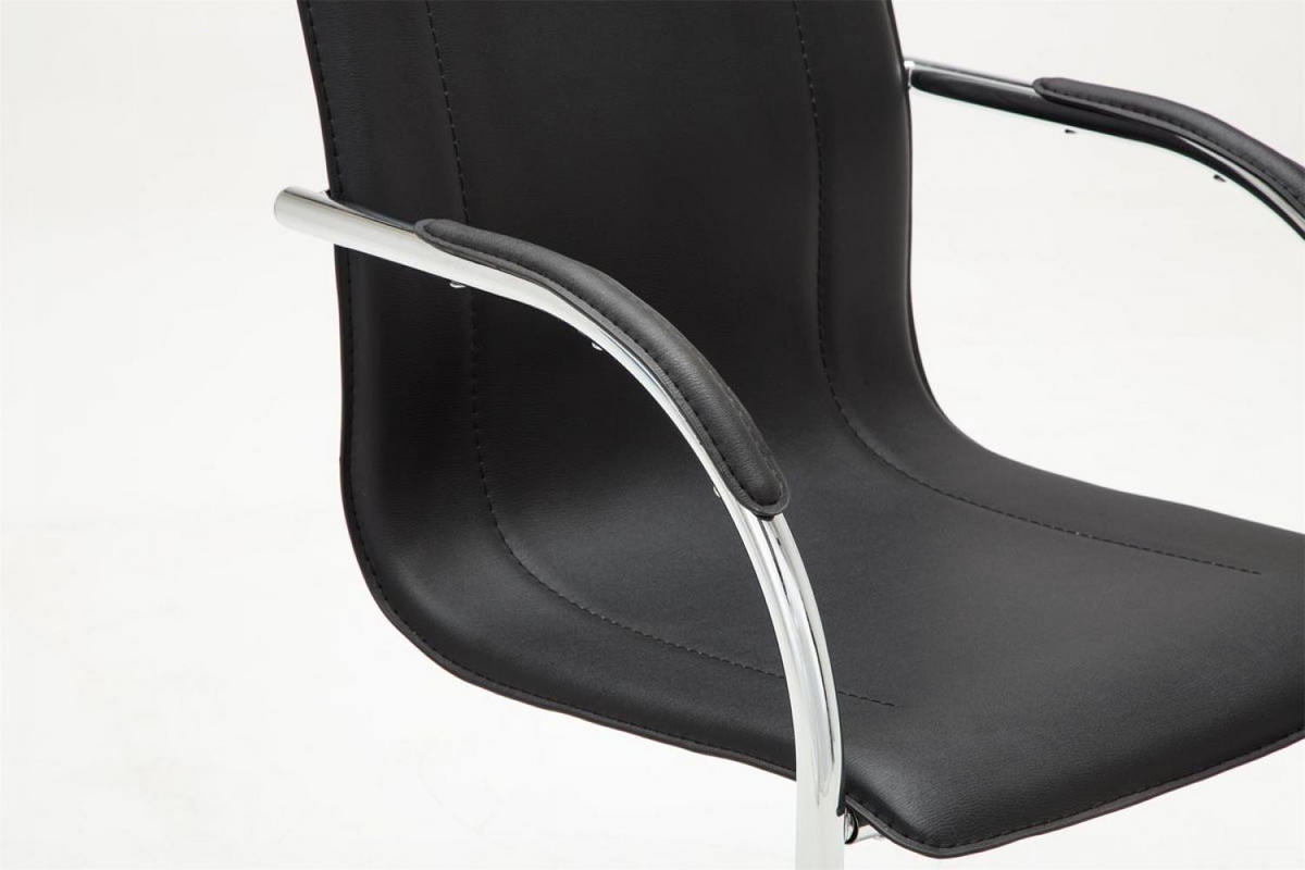 SCHWINGSTUHL Lederlook schwarz - Schwarz, Textil/Metall (56/94/52cm) - CLP