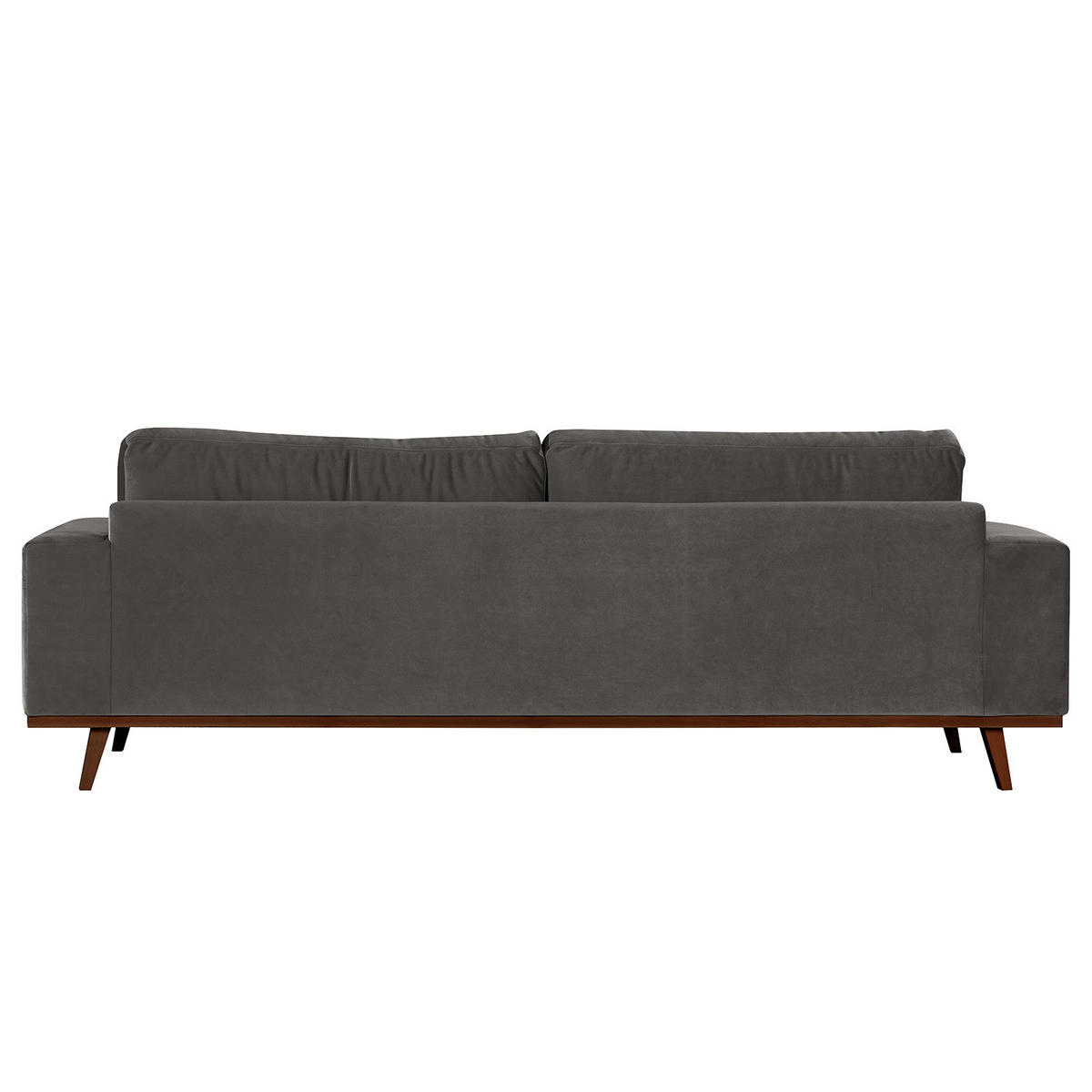 3-SITZER SOFA - Dunkelgrau/Buchefarben, Buchenholz/Textil (237/81/88cm) - home24