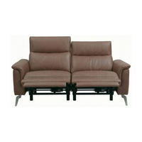 2-SITZER Sofa Borea Echtleder mit 2 x Relaxfunktion Cognacbraun - Cognac, Leder/Metall (176/102/98cm)