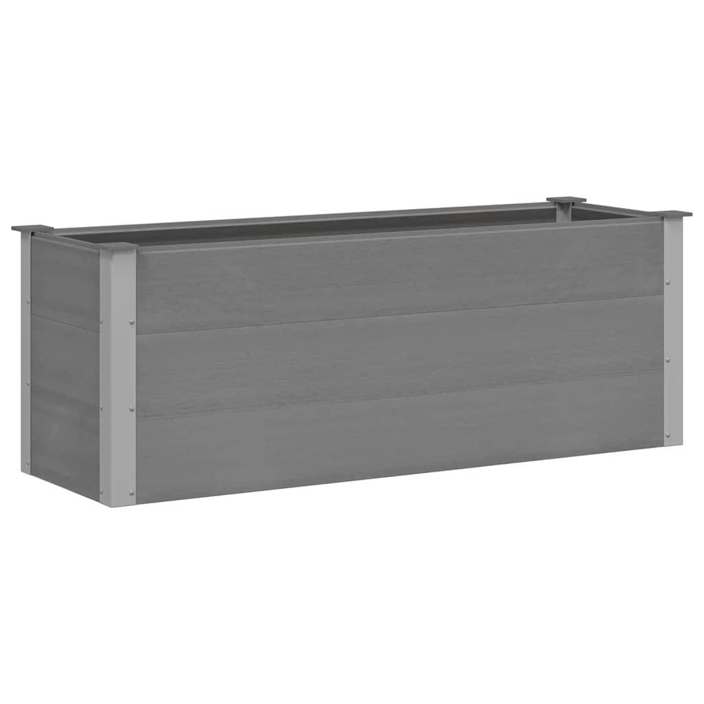 GARTEN-HOCHBEET Wpc 150/50/54 Cm Grau - Grau, Holzwerkstoff (50/54/150cm) - vidaXL