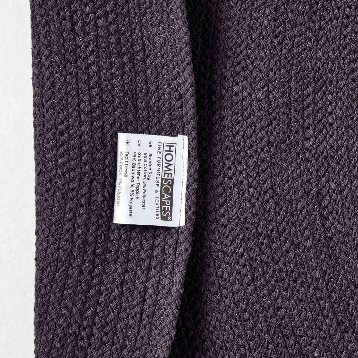TEPPICH geflochten rund 150 cm - Schwarz, Textil (150/150cm) - Homescapes