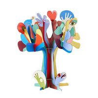 DEKOFIGUR Abstrakter Baum 35/38 cm - Multicolor, Wellpappe (35/38/35cm) - KUNSTLOFT