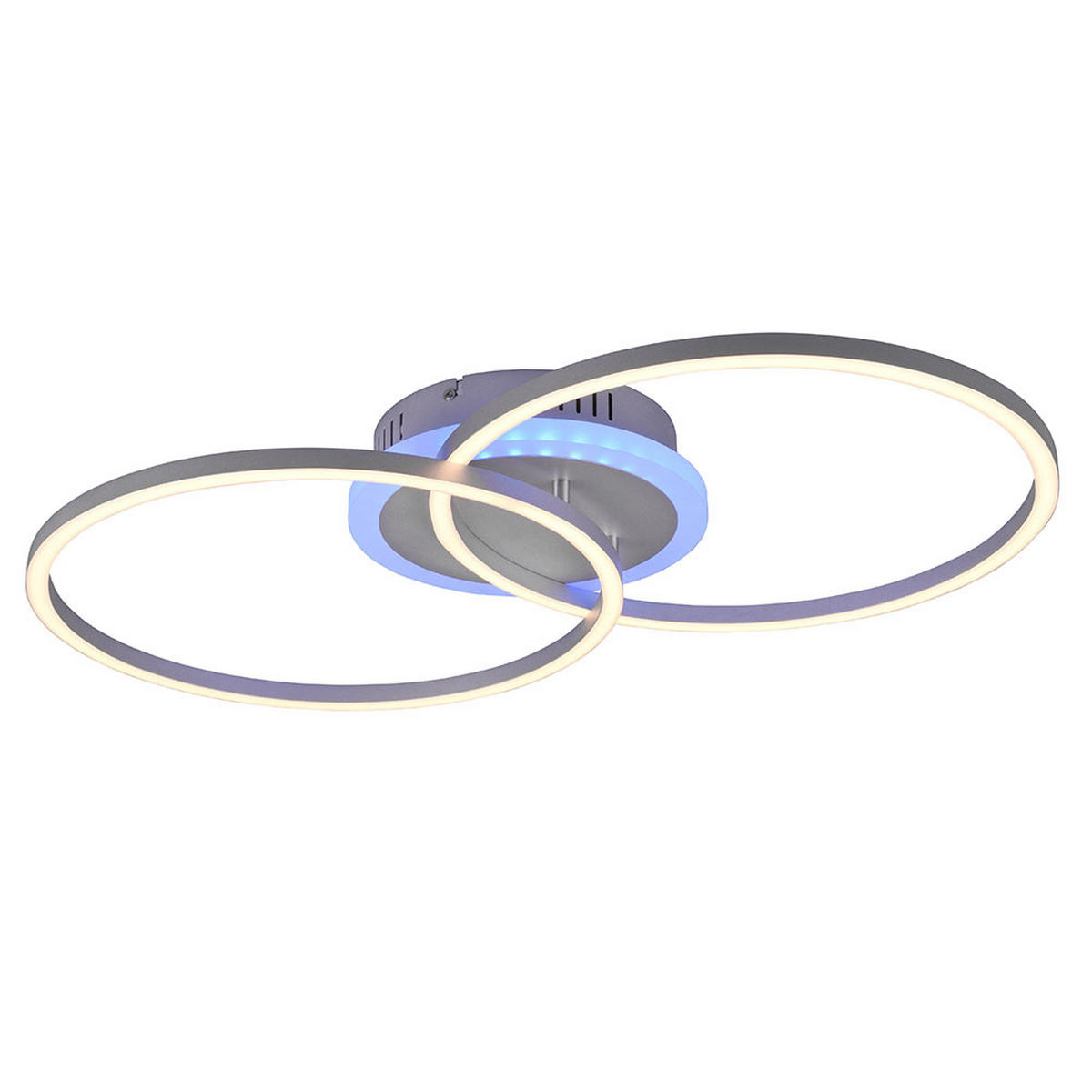 LED DECKENLEUCHTE Metall Silber - Silberfarben, Metall (60/35/8cm)