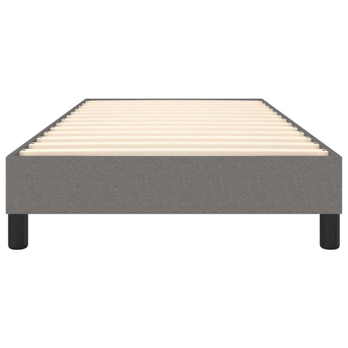 BETTGESTELL Dunkelgrau 90/190 Cm Stoff - Grau, Holz (90/190cm) - vidaXL