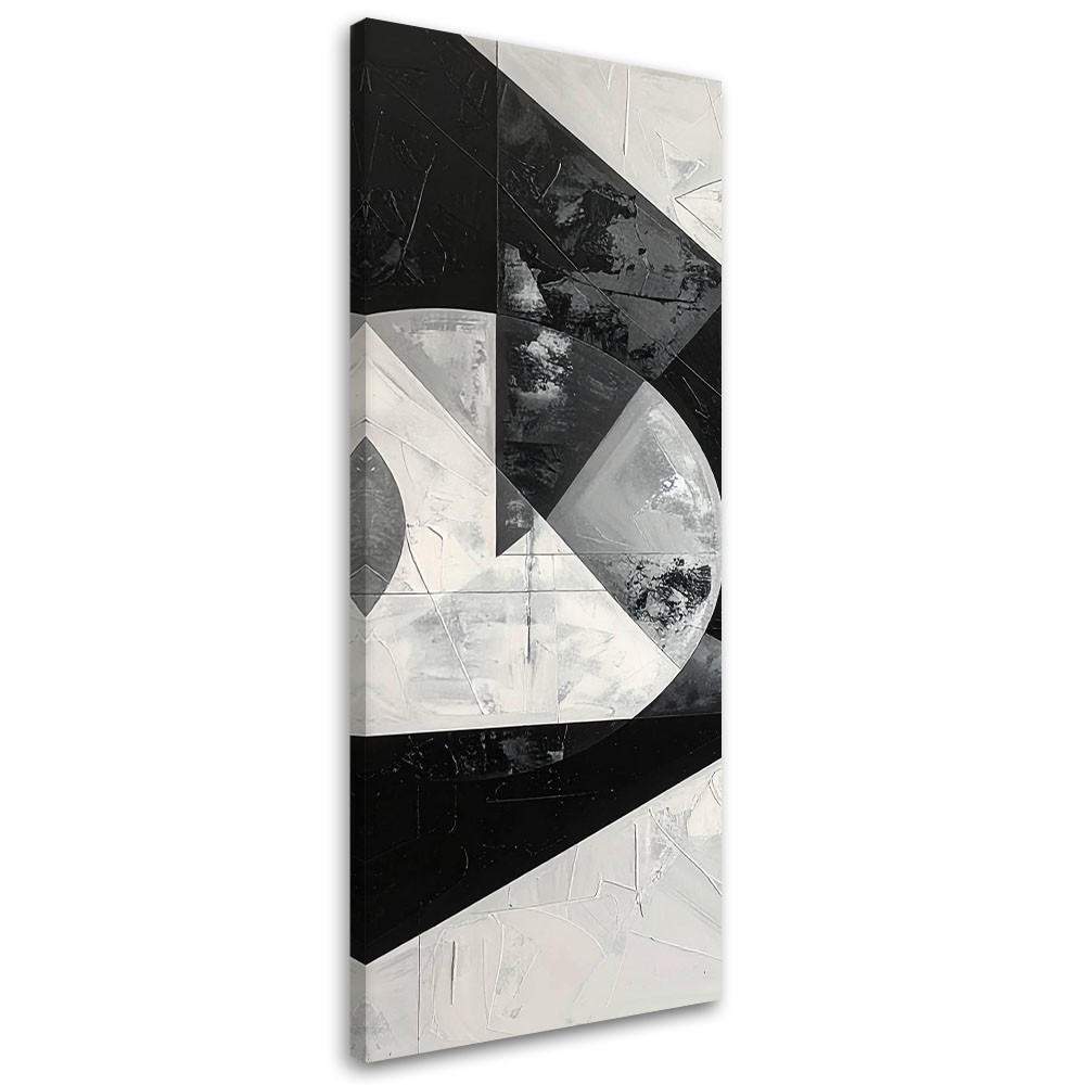 LEINWANDBILD 3D und geometrisch 40x120cm - Schwarz, Textil (40/120cm) - Feeby