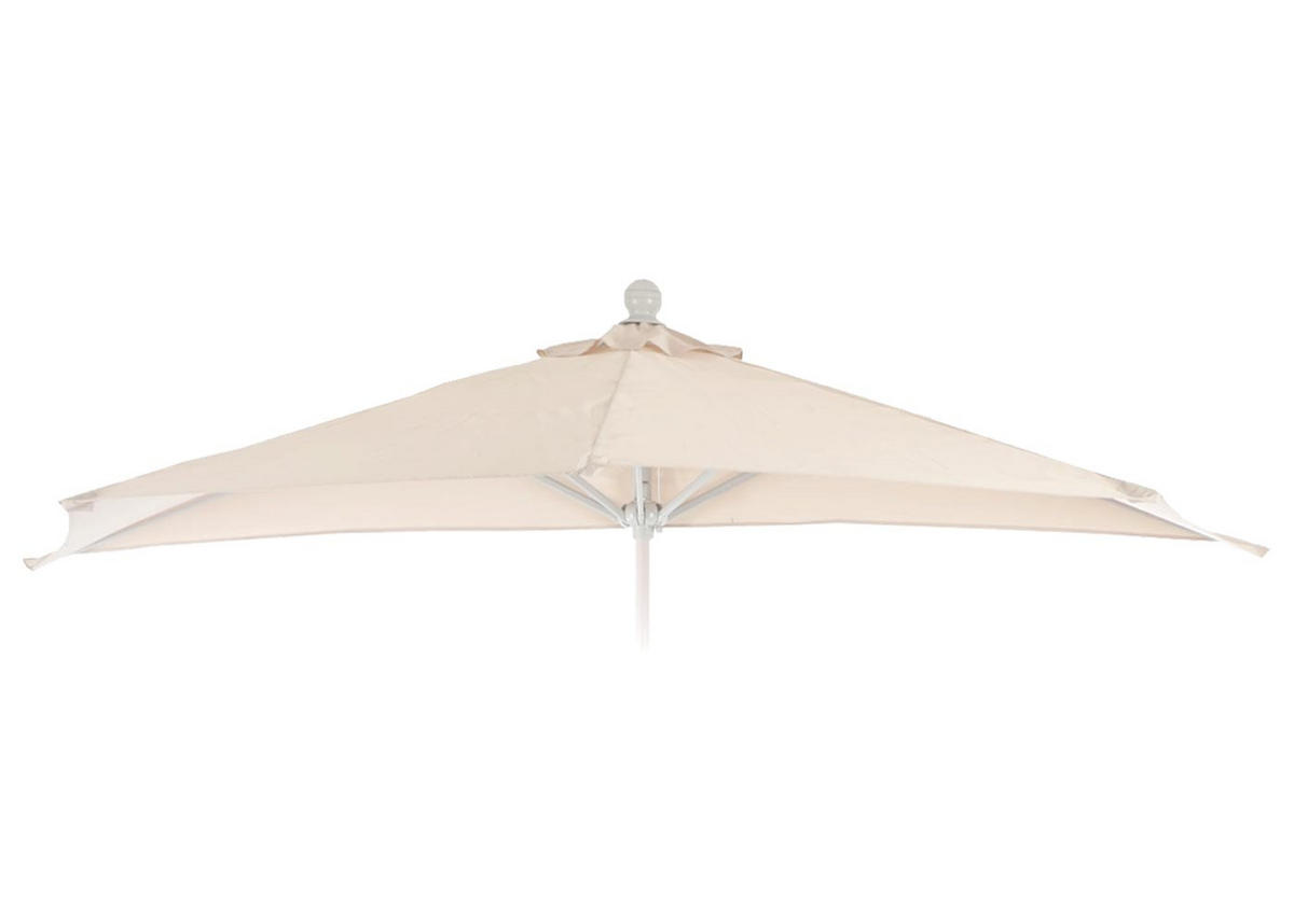 ERSATZ-BEZUG SONNENSCHIRM HALBRUND Cremeweiß - Weiß, Textil (285/145cm) - MCW
