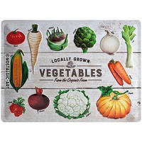 BLECHSCHILD 30/40 cm Home & Country Vegetables - Multicolor, Metall (40/30/0.2cm) - Nostalgic-Art