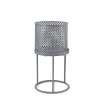 BLUMENTOPF Auf Ständer Swen Grau 19/19/29 cm Metall - Grau, Metall (19/29cm) - Mondex