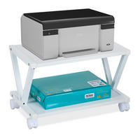 DRUCKERSTÄNDER - Weiß, Holzwerkstoff/Kunststoff (28.5/44/28cm) - Relaxdays