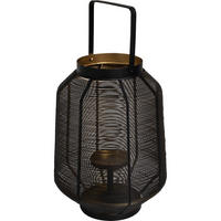 LATERNE Fenna - Schwarz - 25/25/32 cm - Schwarz, Metall (25/32/25cm) - Lesli Living