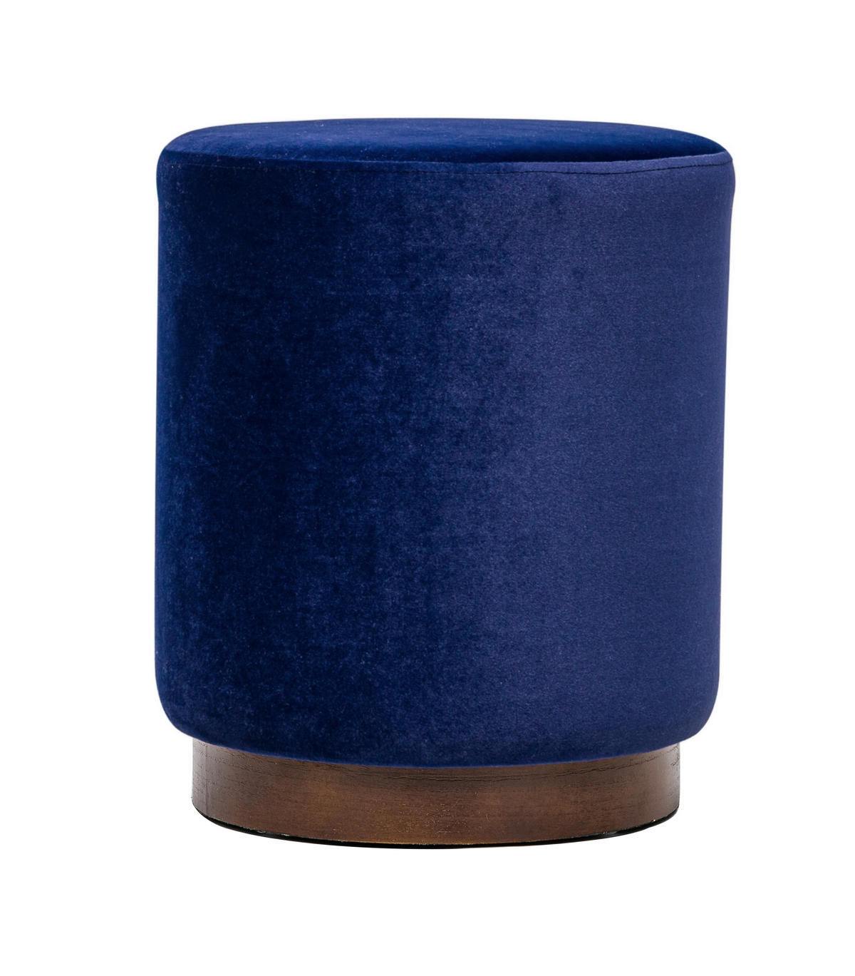 POUF Samt Blau - Blau, Textil (35/42/35cm) - Nordlys