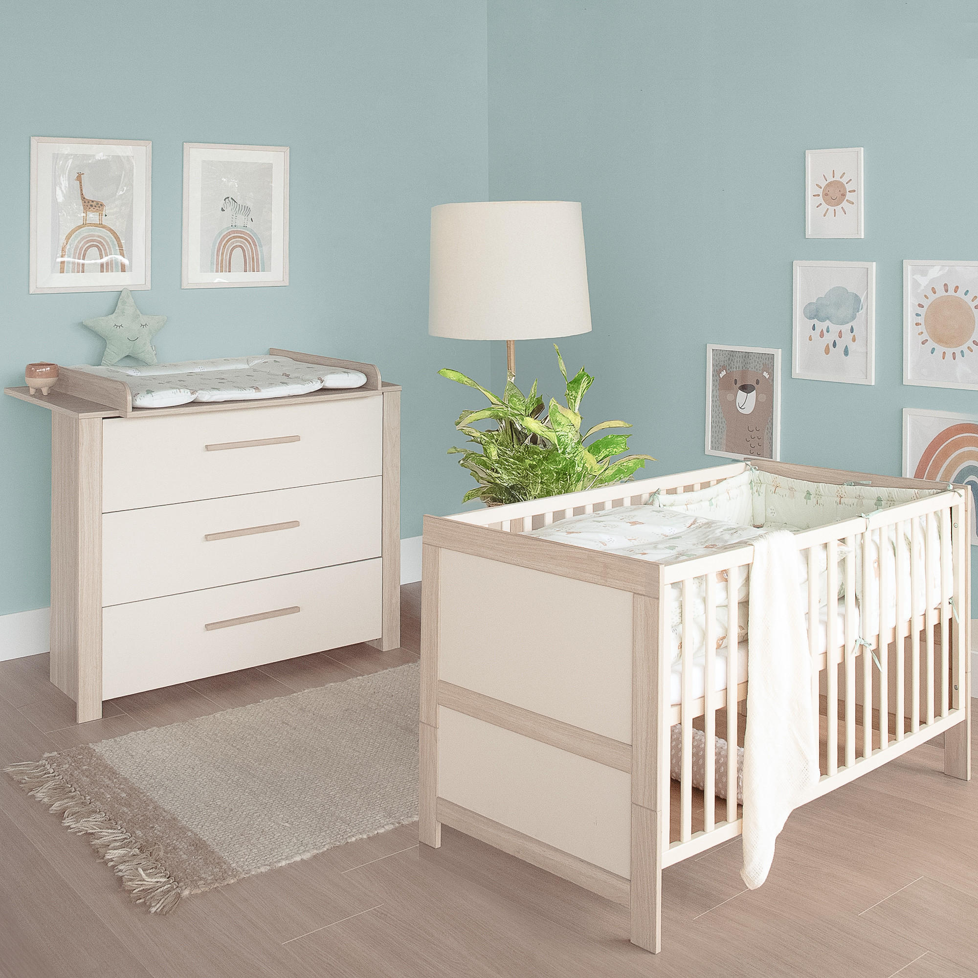 BABYMÖBEL-SET Momo 2-teilig - Kaschmir, Holz/Holzwerkstoff (112/98/75cm) - Roba