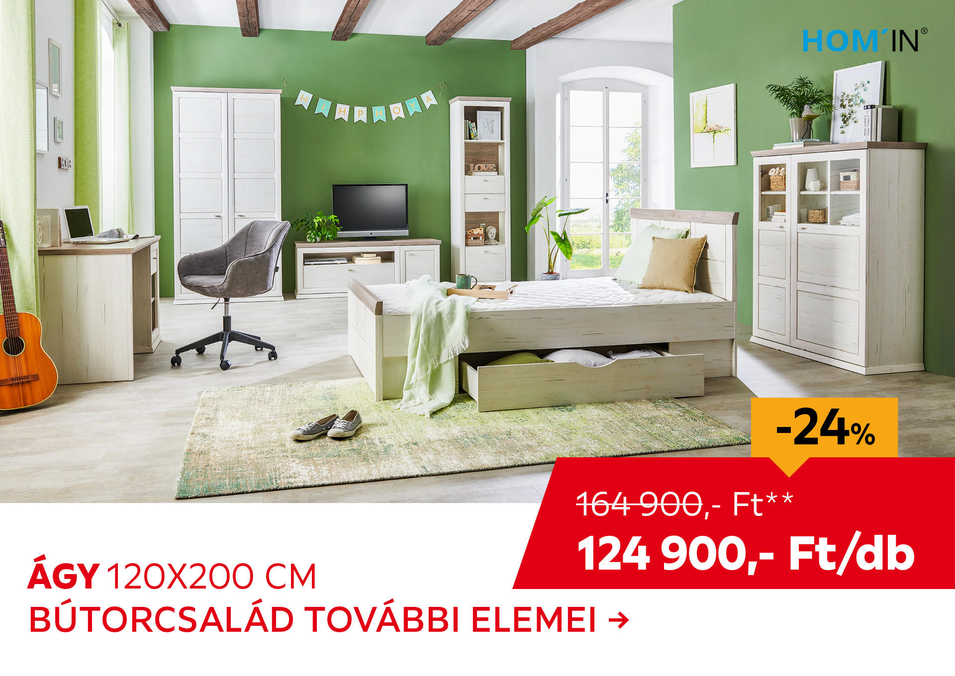 ÁGY 120x200 CM Kiemelt termék 164900 Ft.- helyett 124900 Ft.-