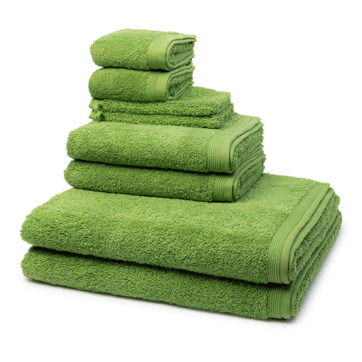 FROTTIERSET Superwuschel 8-teilig - Grün, Textil (50/100cm) - MÖVE