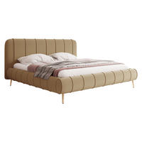 POLSTERBETT Slim XI mit Füße - Beige/Goldfarben, Holz/Holzwerkstoff (180/200cm) - MIRJAN24
