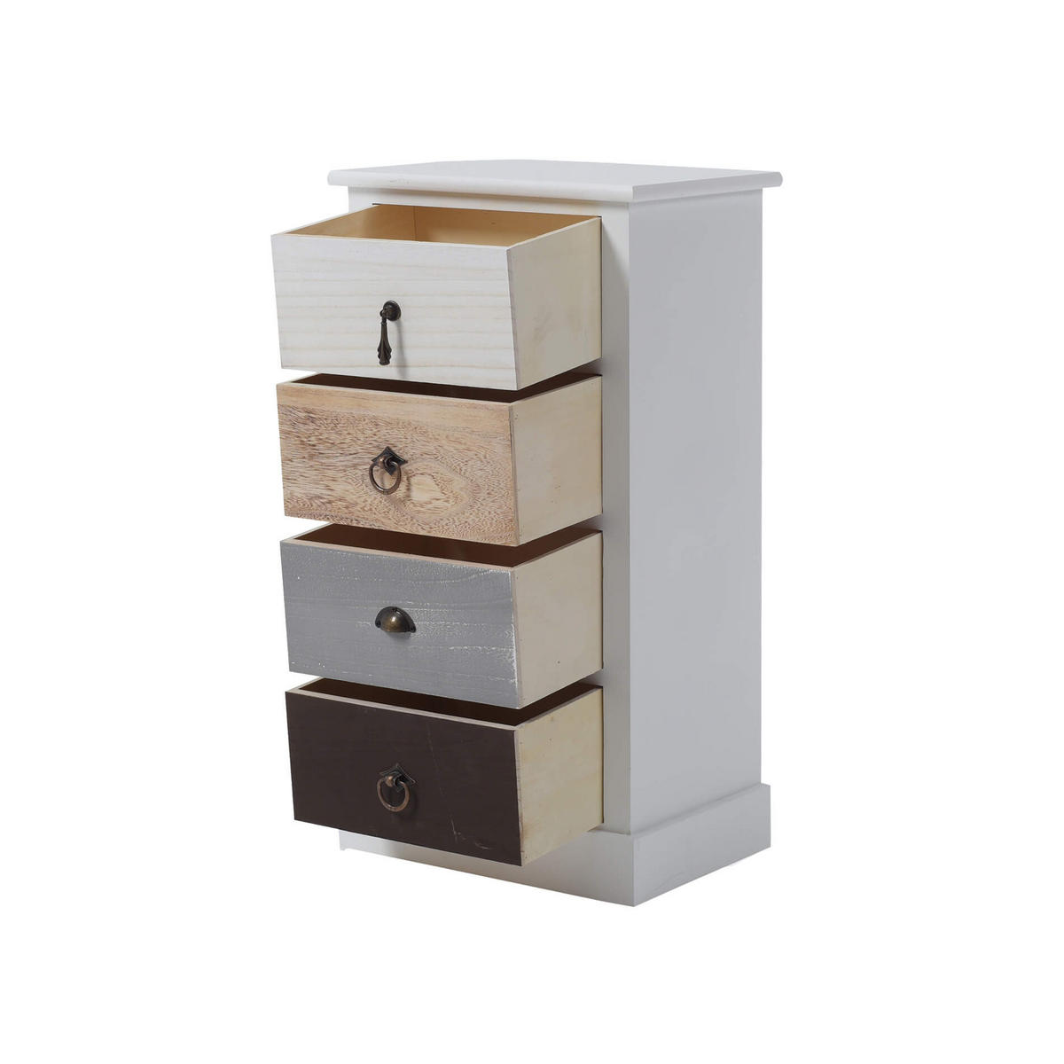 KOMMODE Weiß 27/37/69 cm - Weiß, Holzwerkstoff (27/69/37cm) - Mobili Rebecca
