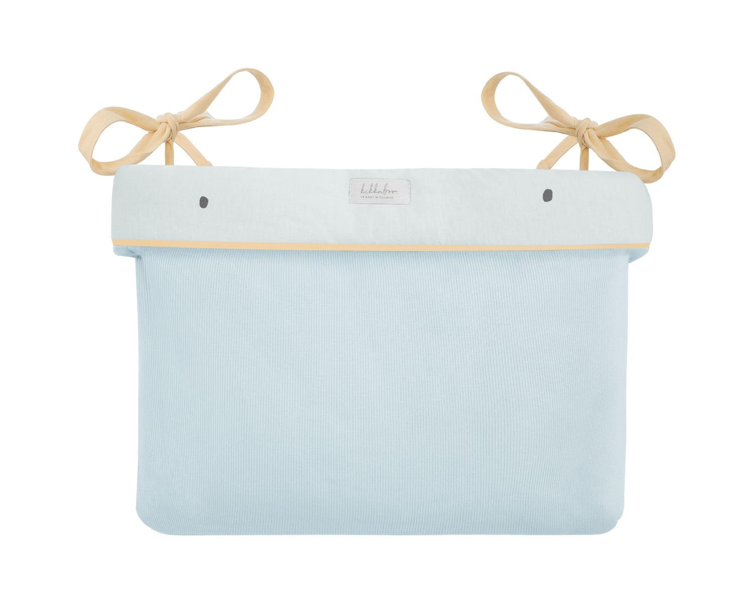 WICKELTASCHE 311080600 blau Baumwolle, Stickereien, Bindebänder, 33 x 23 x 8 cm, Aufbewahrungskorb - Blau, Textil (35/7/42cm) - Kikka boo