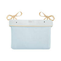 WICKELTASCHE 311080600 blau Baumwolle, Stickereien, Bindebänder, 33 x 23 x 8 cm, Aufbewahrungskorb - Blau, Textil (35/7/42cm) - Kikka boo
