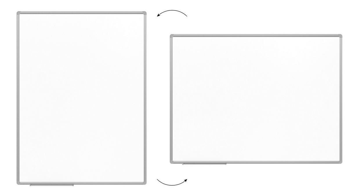 KERAMIKTAFEL, magnetisch, emaliert P3 120x90cm mit Premium EXPO Aluminiumrahmen - Weiß, Metall (120/90/1.6cm) - ALLboards