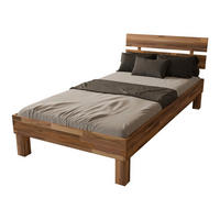 MASSIVHOLZBETT 90/200 cm aus Nussbaum - Braun, Holz (90/200cm) - MeinMassivholz