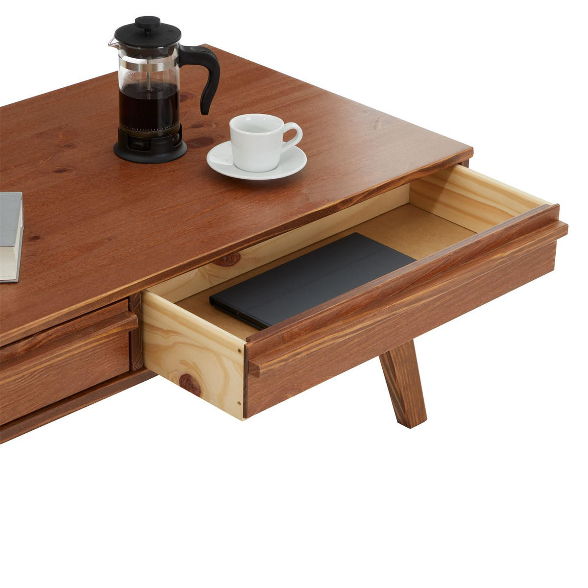 COUCHTISCH JONA - Kastanienfarben, Holz (50/110/42cm) - IDIMEX