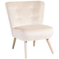 SESSEL Kassi Bezug Samtvelours Buche natur / creme - Weiß, Kunststoff (69/80/68cm) - 58aufmkessel