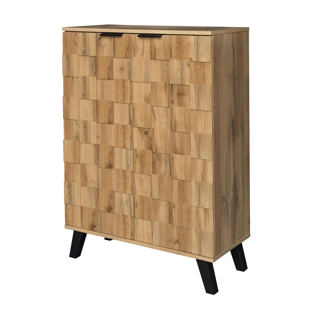 SCHUHSCHRANK Holzfarbe 80.5/35/109.5 cm - Naturfarben, Holzwerkstoff (80.5/109.5/35cm) - PANGIVO
